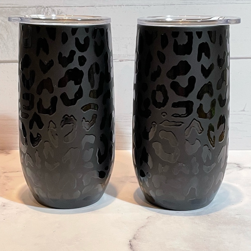 Insulated Metallic Leopard Tumblers